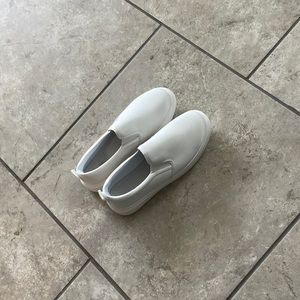 white slip on shoes